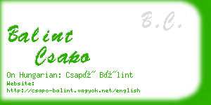 balint csapo business card